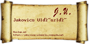 Jakovics Ulászló névjegykártya
